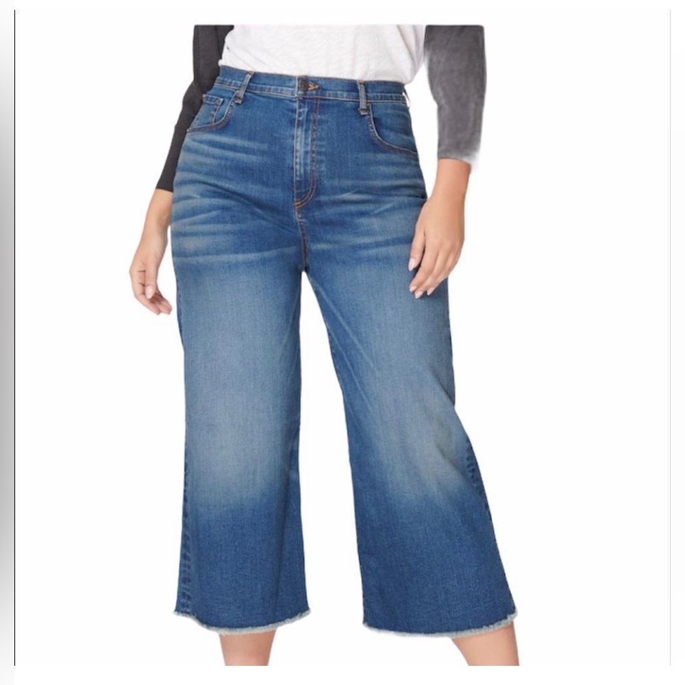 Veronica Beard Cropped Fringe Jeans, size 20